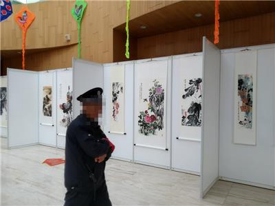 上海嘉定区学校书画作品展览活动布置 作品挂画展示板展板出租
