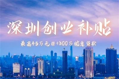 2020深圳创业补贴标准