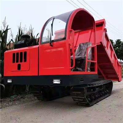实心拖轮自卸式橡胶履带运输车 10吨钢制底盘运输车