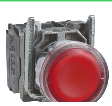 施耐德带灯按钮XB4BW34B5 LED24V 红色现货