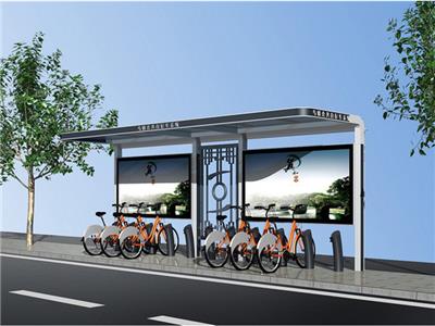 常州自行车服务亭安装 宣传栏 飞通广告制品