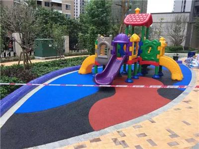 广西右江幼儿园EPDM塑胶地板施工