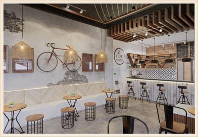 合肥工业风咖啡馆装修设计，展现出一种柔和、平静、和谐的美