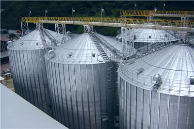 100吨粮食储存罐 占地少 节省人工 节约成本 可移动 镀锌钢板仓