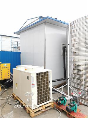 15P10吨空气源热泵热水器安装 员工宿舍用空气源热水器