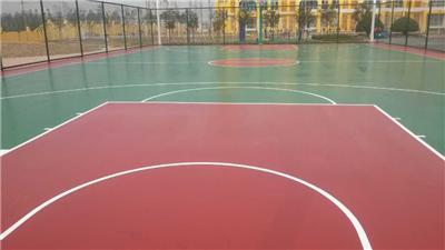 室外硅PU球场的造价施工篮球场硅PU面层