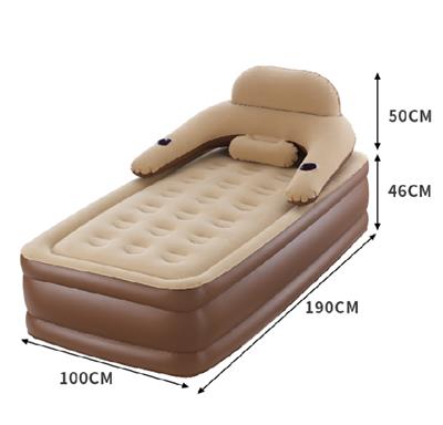 貝葉棕林充氣床墊戶外折疊便攜PVC+植絨充氣床