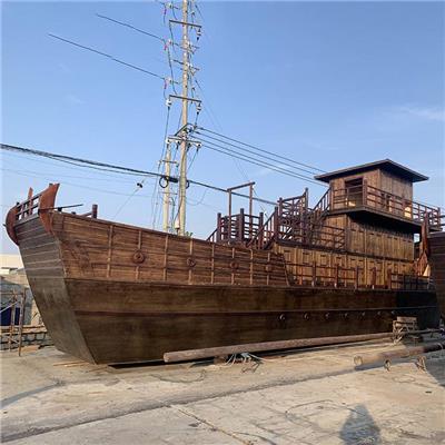 三国赤壁古船影视道具古战船木船模型手工定做