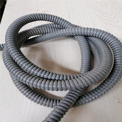 宿州生产304不锈钢金属软管 Φ16单扣灰色包塑蛇皮管