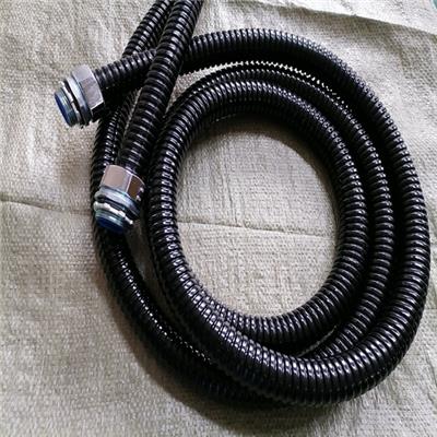 定西生产福莱通包塑镀锌金属软管 Φ25规格黑色PVC包塑蛇皮管