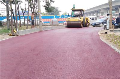 郑州登封 沥青改色地坪 施工方案