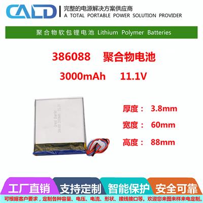 LDPH-366888-3000-3.7加板加线聚合物电池组报价 18650电池