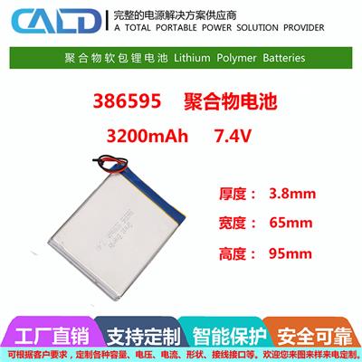 LDPH-368092-3800-7.4加板加线聚合物电池组价格 18650电池