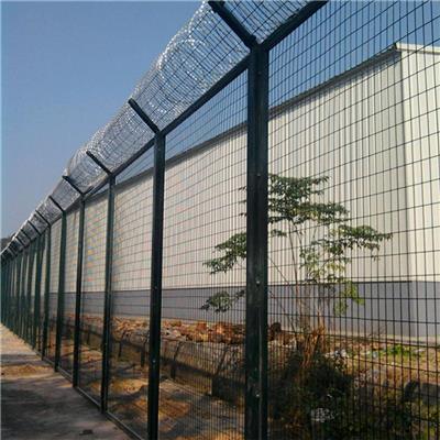护栏监狱电话 监狱用护栏网定制 桃形柱护栏网机场护栏