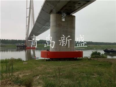 钢索式浮动桥柱墩台防撞设施
