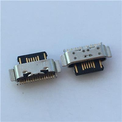 TYPE-C 16P母座 USB 3.1单排贴片SMT 两脚插板7.35