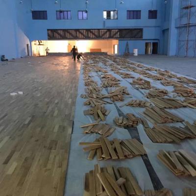 运动木地板羽毛球场地面材料 羽毛球场施工 创想城建 包工包料