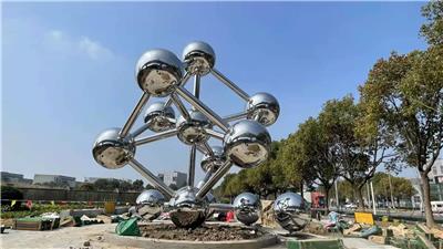 青浦定制城市不锈钢镂空球雕塑 灯光球雕塑摆件