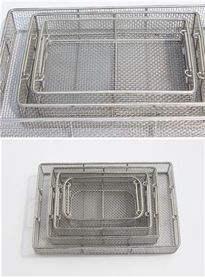 304不锈钢长方形网框手术供应室清洗消毒筐超声波灭菌清洗篮