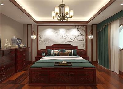 别墅室内客厅中式古典红木装修-客厅天花红木装修