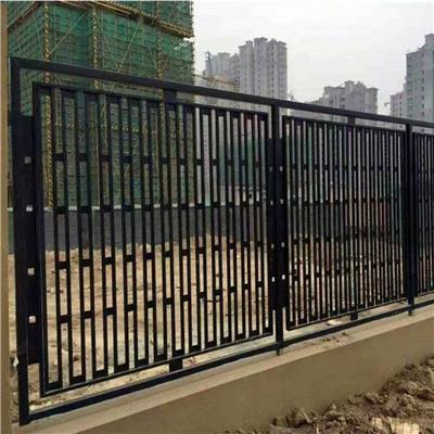 黑色小区围墙护栏 铁艺栏杆 工厂围墙围栏定制安装