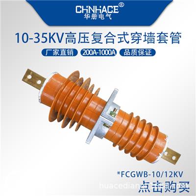 华册电气FCGWB-10/12KV高压硅胶穿墙套管耐污