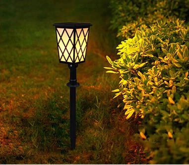 太阳能草坪灯首信智享智能光控LED火焰灯庭院景观地插灯