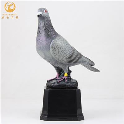 信鸽比赛奖杯，公棚赛鸽活动奖杯，信鸽模型品，上海有信鸽奖杯卖