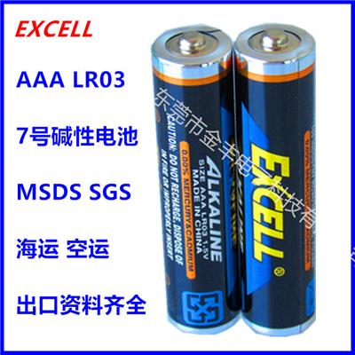 EXCELL 南孚 AAA LR03 7号碱性电池 电子锁额温枪体温计电池