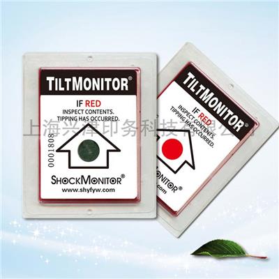 上海防倾斜标签 tiltmonitor倾倒显示器 单角度防倾斜标贴