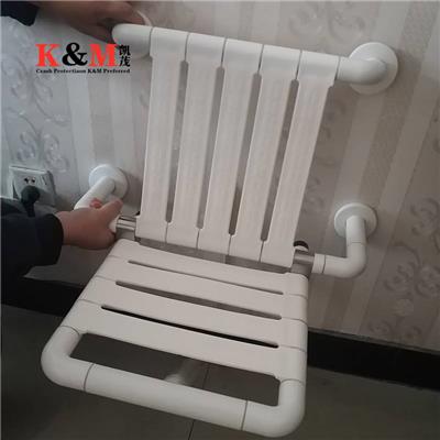 杭州老人淋浴凳 凯茂品牌上翻带支架 安全防护靠背椅
