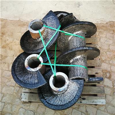 砖机配件螺旋制做绞龙维修铺耐磨碳化钨喷涂合金焊接镶瓷块