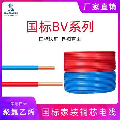 聚氯乙烯绝缘BV电线1.5-10平方 电线 铜芯 国标 单芯家用硬线