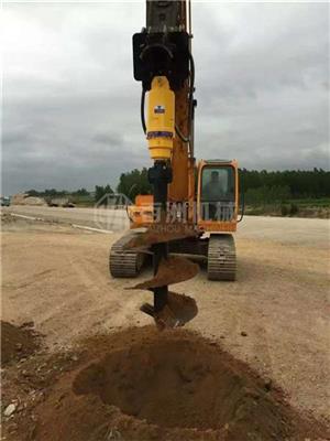 挖掘机钻机 60勾机安装的泥土钻孔机螺旋钻