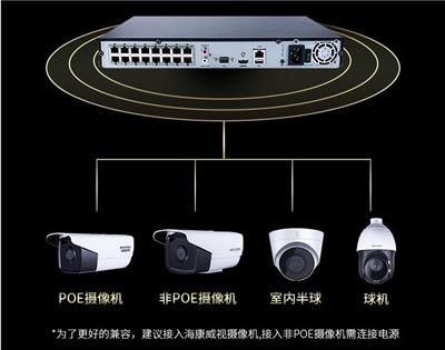 海康威视监控摄像头200万高清POE网线供电广州地区上门安装