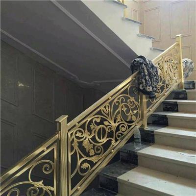 酒店装修设计 无锡新中式K金铜楼梯扶手轻奢之美