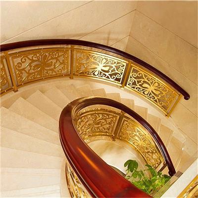 霍州 旋转别墅铜楼梯设计 一种来自欧式复古的美