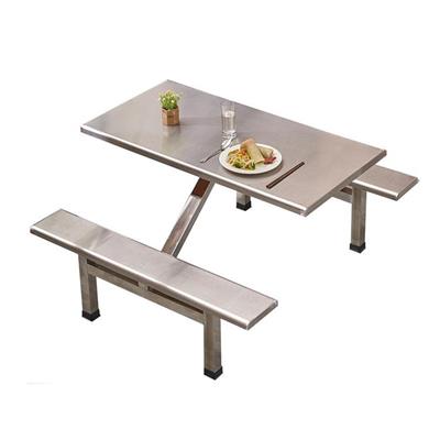 食堂員工餐桌椅 康勝實用四人不銹鋼餐桌椅價格好給力