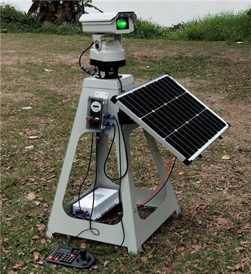 广州绿歌供应1W全自动太阳能激光驱鸟器 遥控定时可键盘操作 机场果园农场电站港口码头海岛驱鸟
