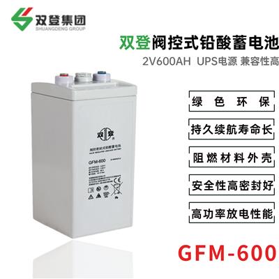 双登GFM-600 2V600AH 铅酸免维护蓄电池 持久电力 不间断电源/后备电源/UPS/EPS
