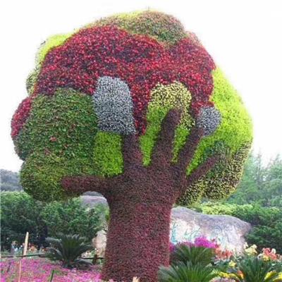 真植物的佛甲草雕塑和仿真绿雕都能接受来图定制，还原效果图，造型栩栩如生的造型