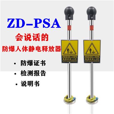 ZD-PSA型人体静电释放器工业静电释放球触摸式声光报警静电消除柱装置