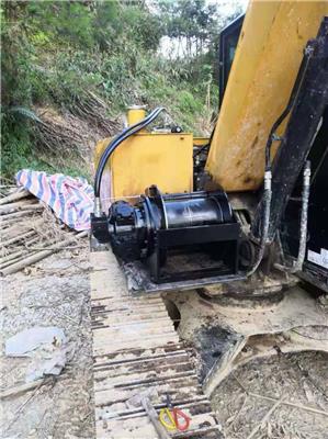 挖掘机2吨液压卷扬机配置压绳器绞绳卷扬机拉木头
