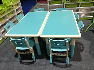 幼儿园午托儿童桌椅儿童玩具桌绘画桌椅塑料实木桌椅厂家