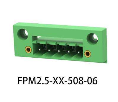 5.08MM插拔式PCB接线端子 绿色 穿墙型