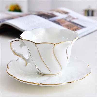 唐山浩新瓷业厂家供应骨质瓷咖啡杯碟套装欧式 下午茶杯陶瓷礼品批发