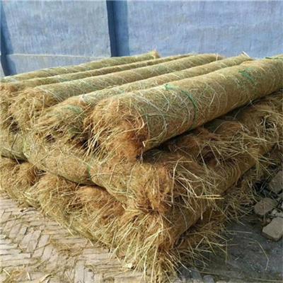 保温保湿秸秆稻草毯 自带草籽椰丝毯 秸秆纤维毯厂家发货