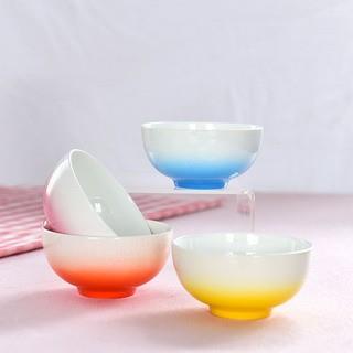 达美瓷业骨质瓷餐具 家用米饭碗 创意彩釉陶瓷碗 纯白餐厅用品