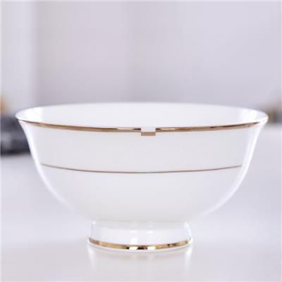 厂家批发骨瓷家用米饭碗 创意礼品陶瓷餐具套装 酒店碗盘碟勺