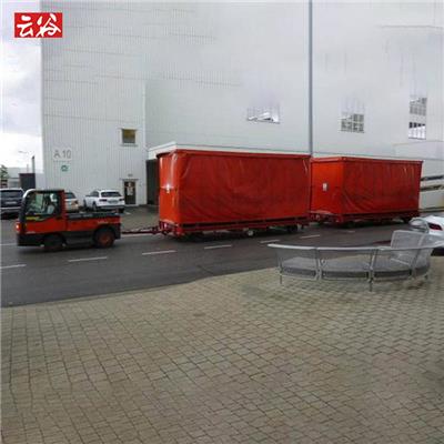 供应5吨防水平板拖车厂区周转运输车雨棚尺寸可定制
